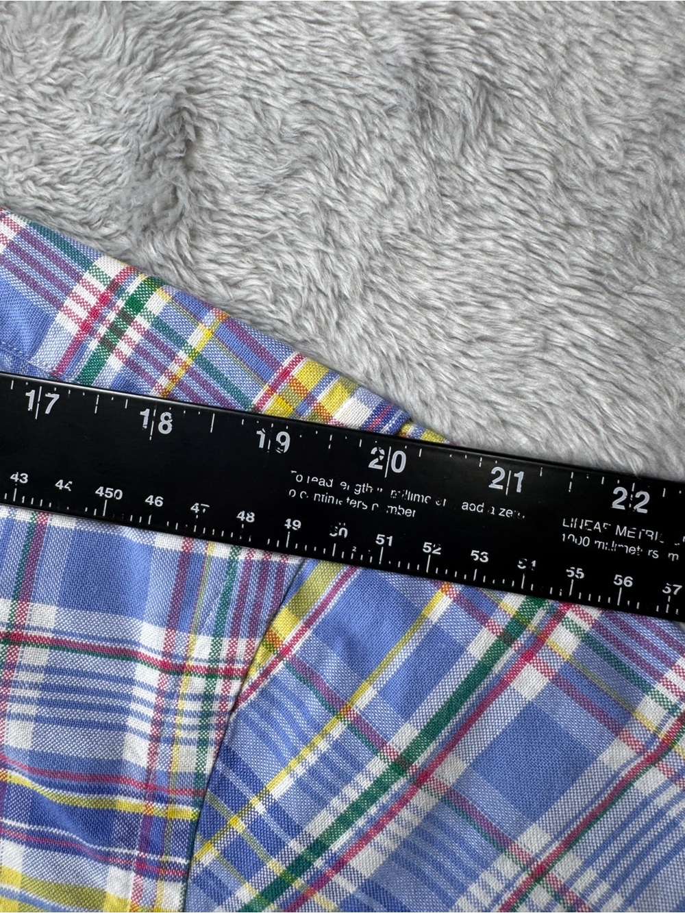 Ralph Lauren Blue Madras Plaid Button Down Shirt Men’s XXL Cotton - Picture 8 of 11